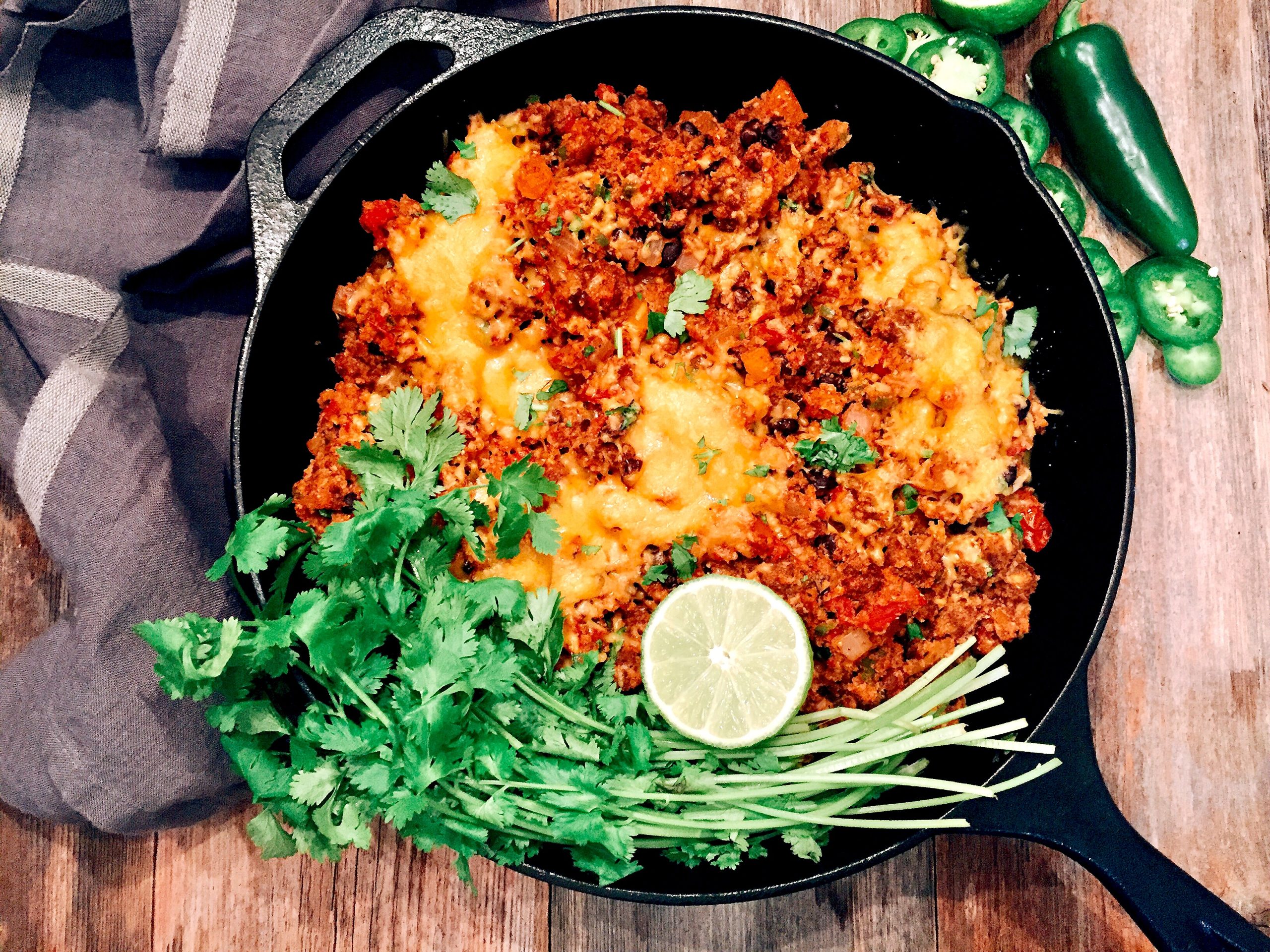 Chorizo, Spinach, & Cauliflower Rice Bowl