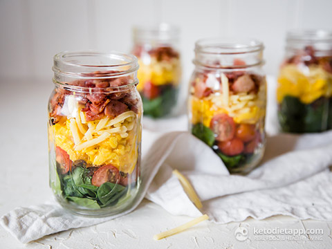 Keto Meal Prep Brunch Jars