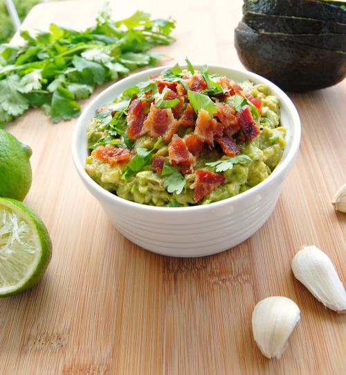 Bacon and Roasted Garlic Guacamole