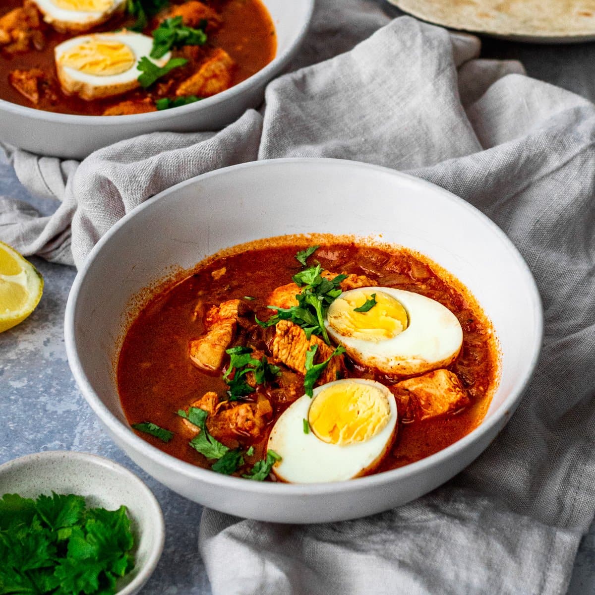 Ethiopian spicy doro wat soup