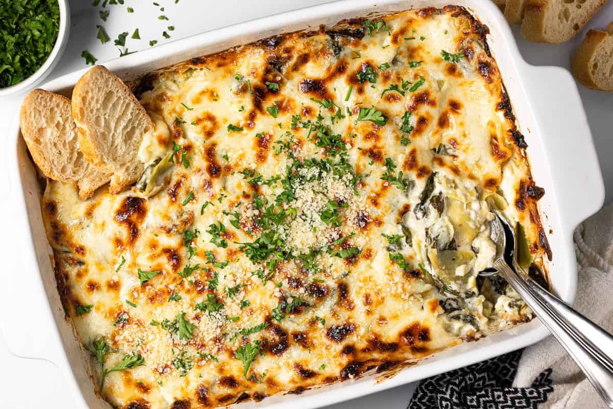 EASY SPINACH ARTICHOKE DIP RECIPE