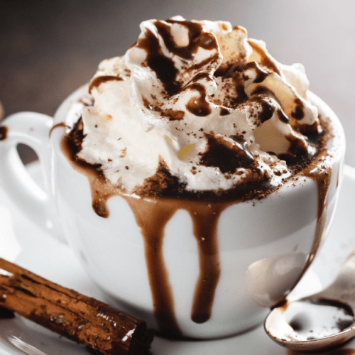 Coffee with whipped cream