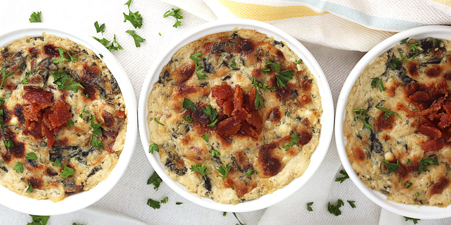 Bacon and Roasted Garlic Spinach Dip