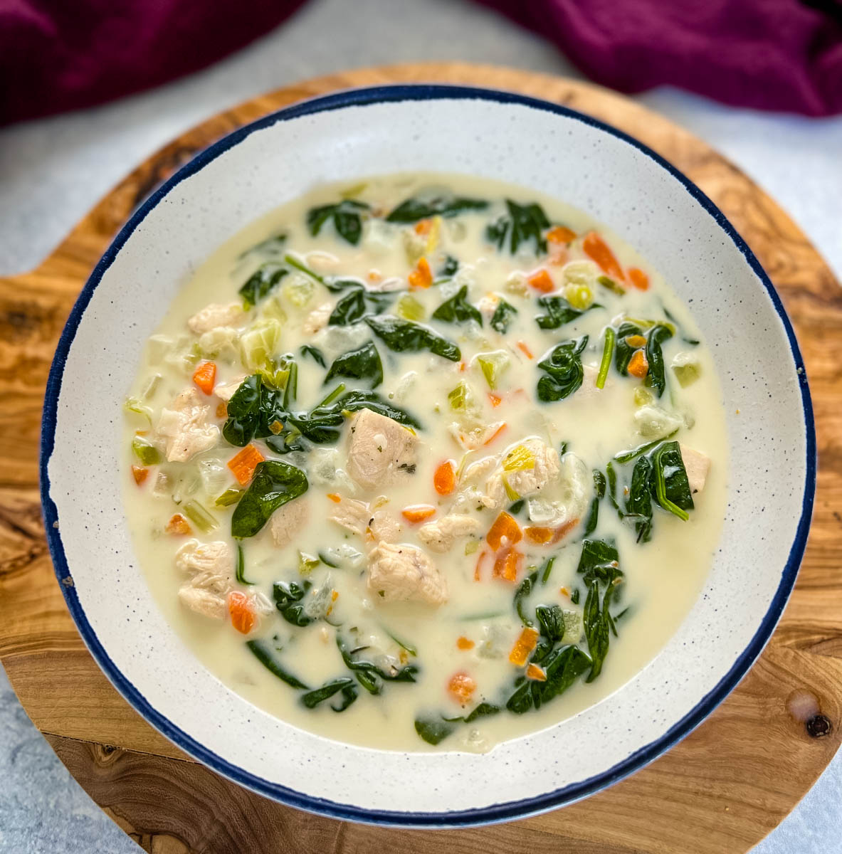 CREAMY CHICKEN FLORENTINE SOUP