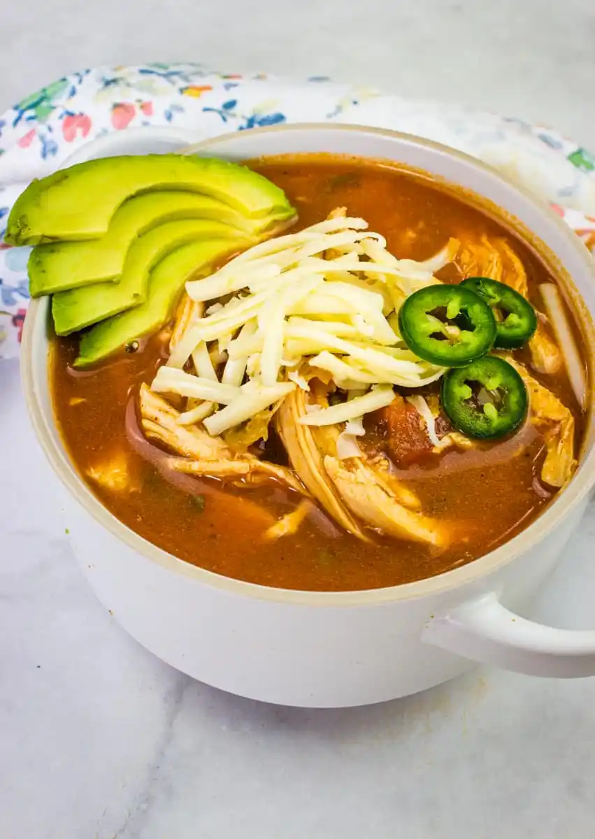 KETO CHICKEN TORTILLA SOUP