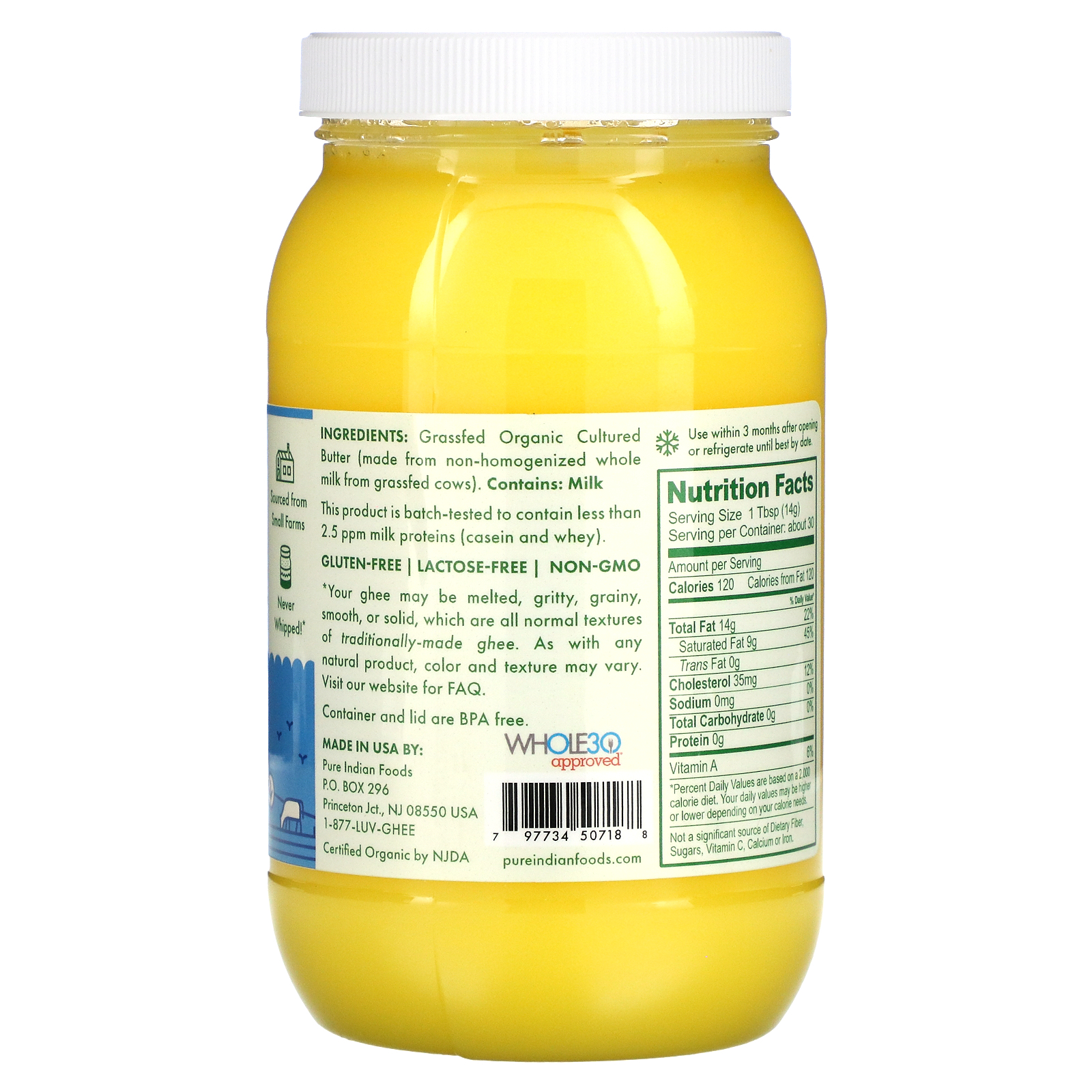 GRASSFED ORGANIC GHEE