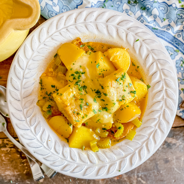 Saffron fish soup with aioli
