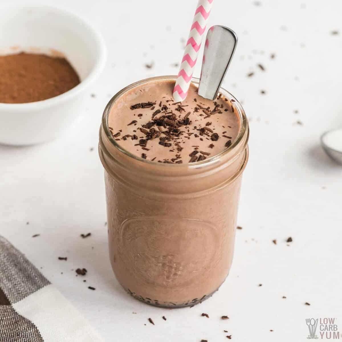 High protein chocolate almond smoothie