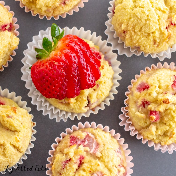 KETO STRAWBERRY ALMOND FLOUR MUFFINS