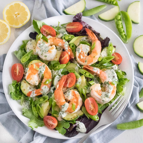 Shrimp Salad with Hot Bacon Dressing