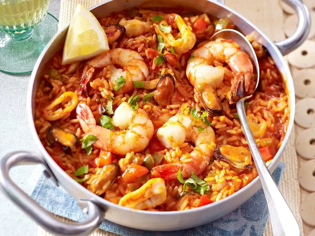 Portuguese seafood rice