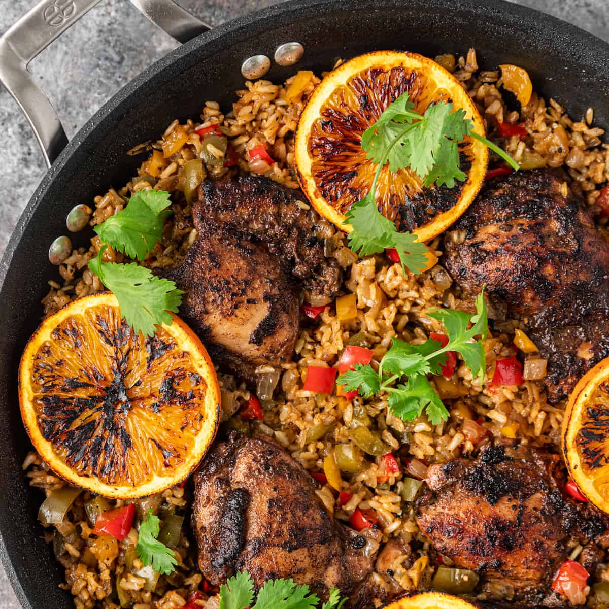 BUTTERMILK MANGO CILANTRO CHICKEN WITH COCONUT RICE