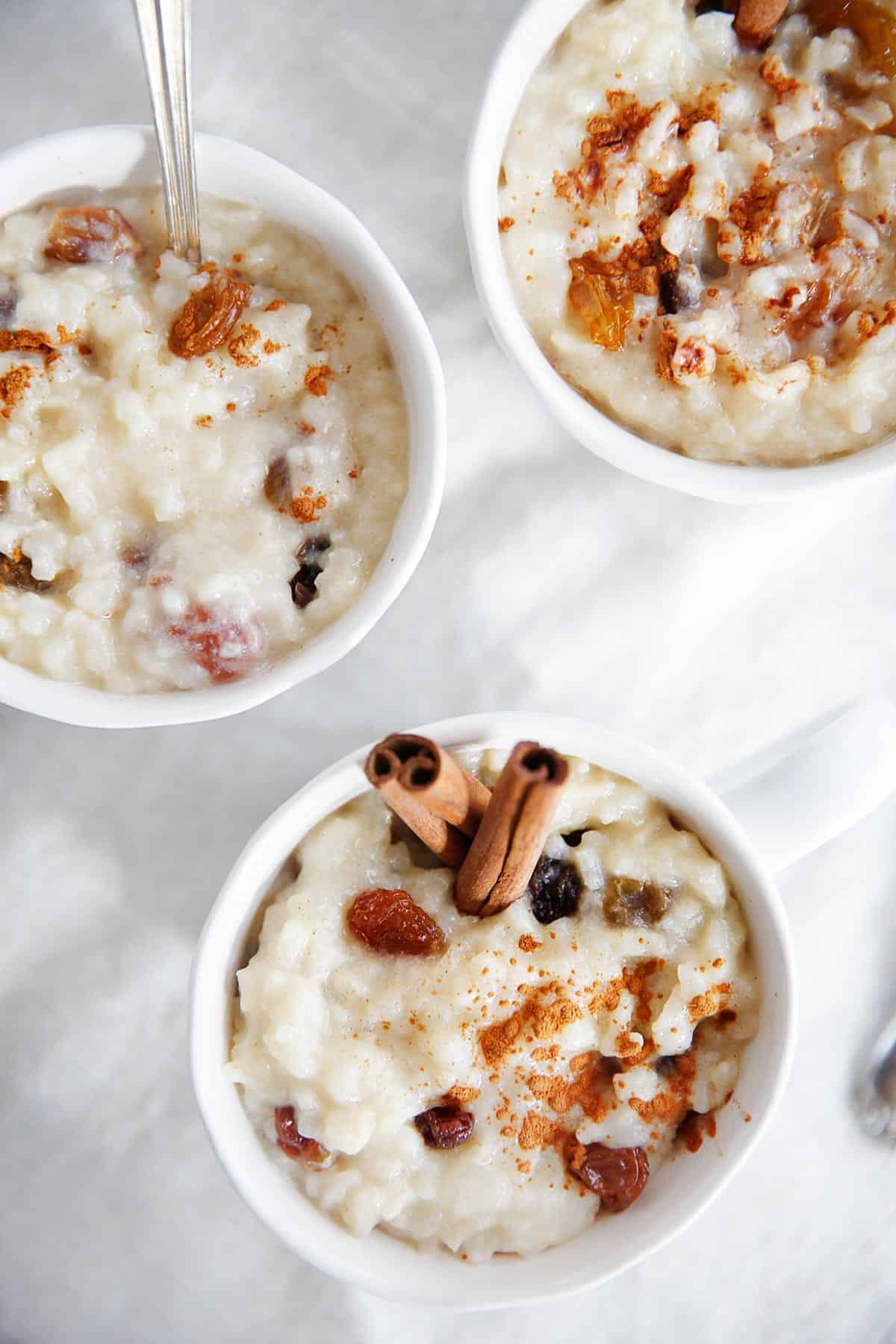 Rice pudding with brown sugar and coconut