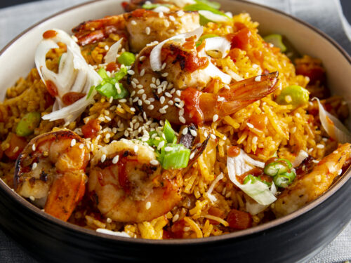 Seafood kimchi fried rice