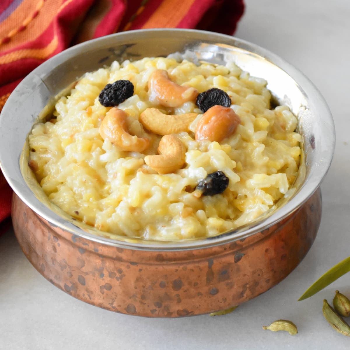 Sakkarai Pongal (Tamil-Style Sweet Rice Pudding)