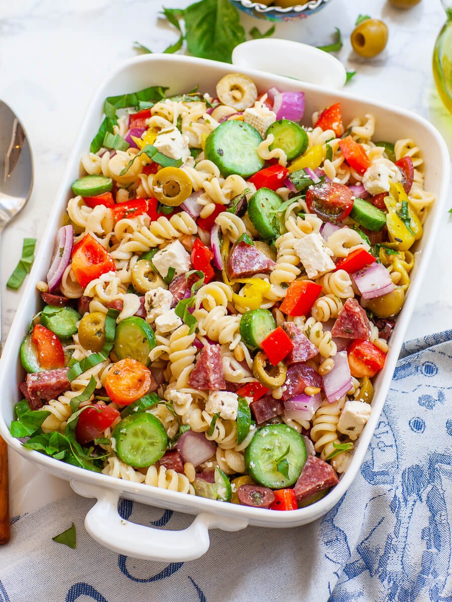 THE BEST PASTA SALAD FOR A PARTY