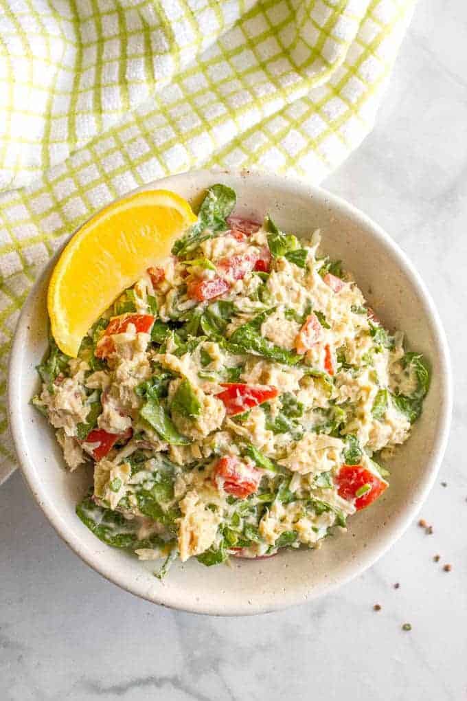 Lemon Rice Recipe with Tuna and Spinach