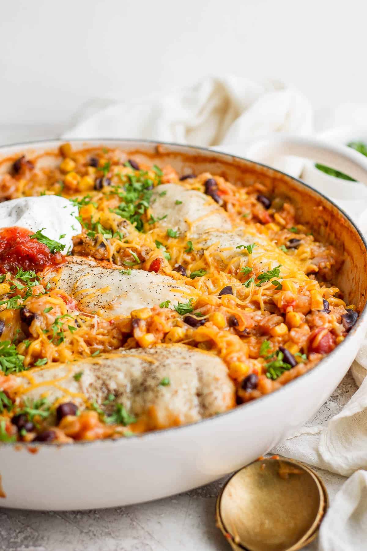 Easy Baked Salsa Chicken and Rice