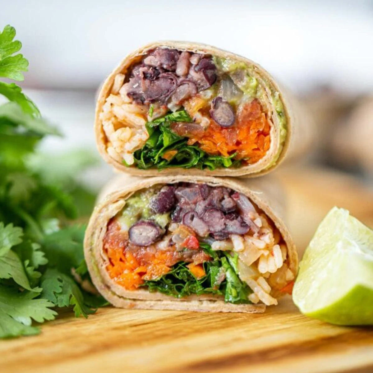 Vegetarian Bean and Rice Burrito