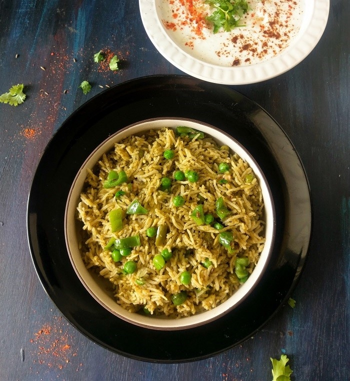 Green Potato Pulao