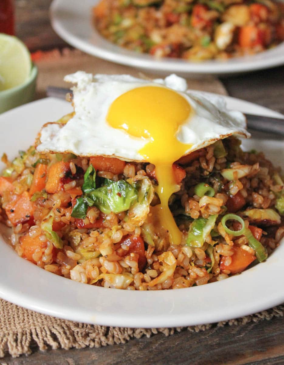 BACON BRUSSELS SPROUTS FRIED RICE