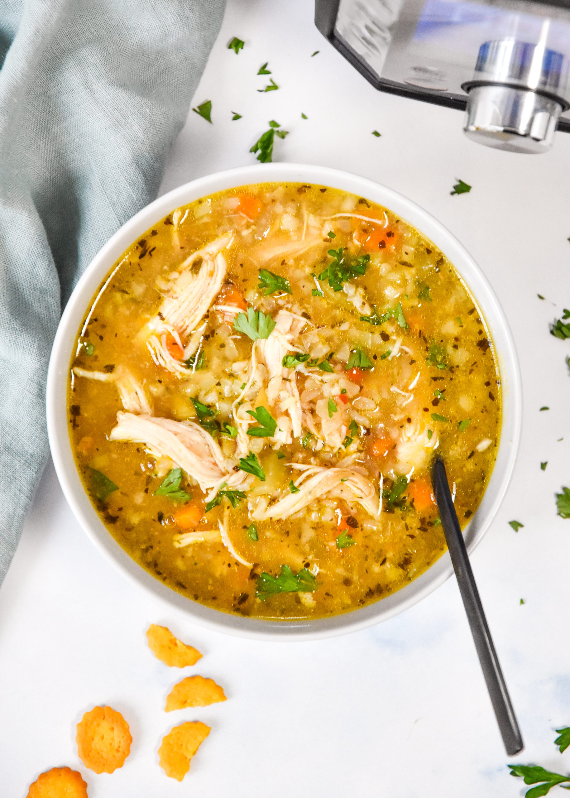 Instant Pot Chicken and Rice Soup Recipe